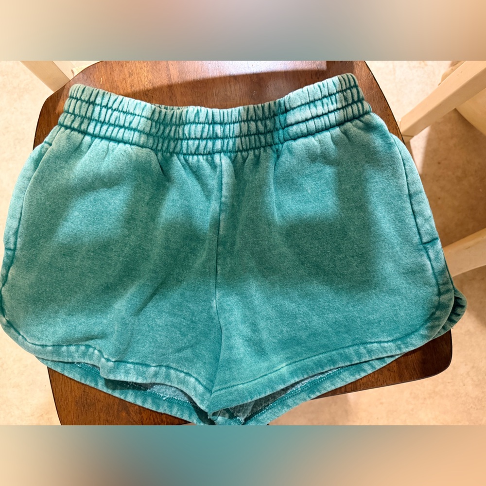 Zenana Outfitters Turquoise Athletic Shorts